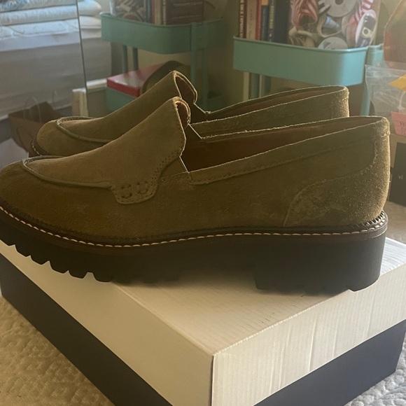 Nordstrom Caslon Olive Suede Women's Loafers - Picture 4 of 13